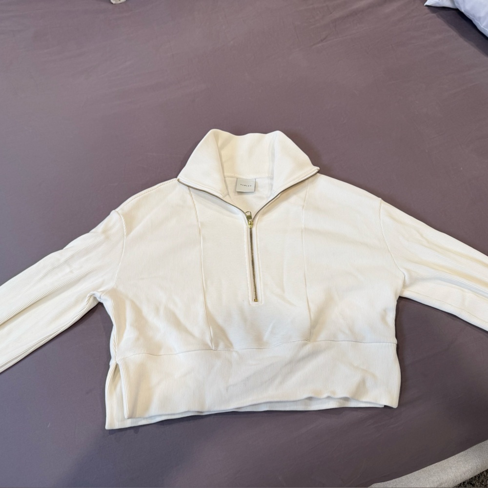 Varley Cream Quarter-Zip Pullover